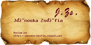 Jánoska Zsófia névjegykártya